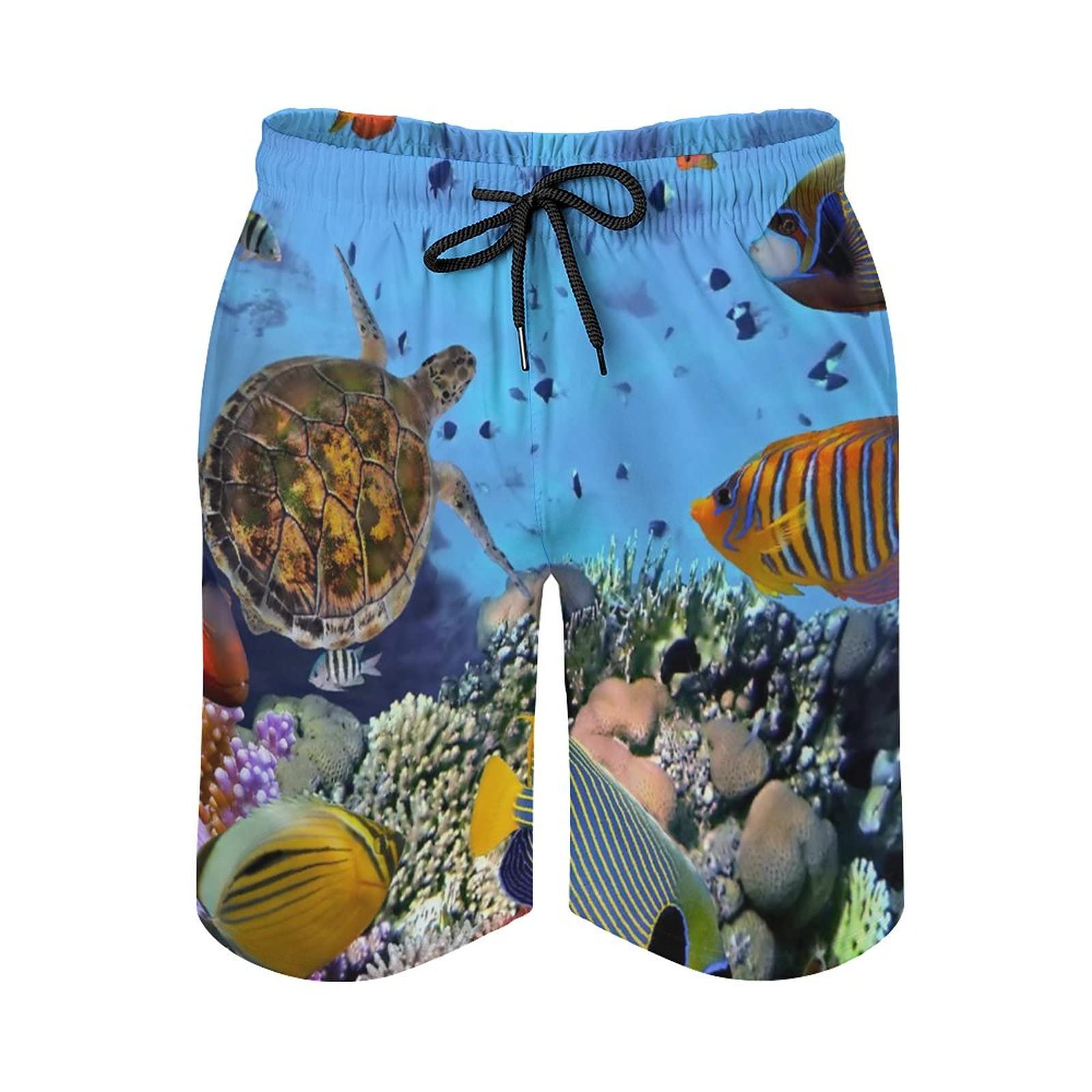 Amazon.co.jp: ショートパンツ 海生物 亀 フィッシュ ビーチパンツ